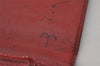 Authentic HERMES Dogon GM Vintage Leather Long Wallet Purse Red 4665I