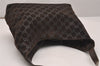 Authentic GUCCI Shoulder Tote Bag GG Suede Leather 0013297 Brown Junk 4665J