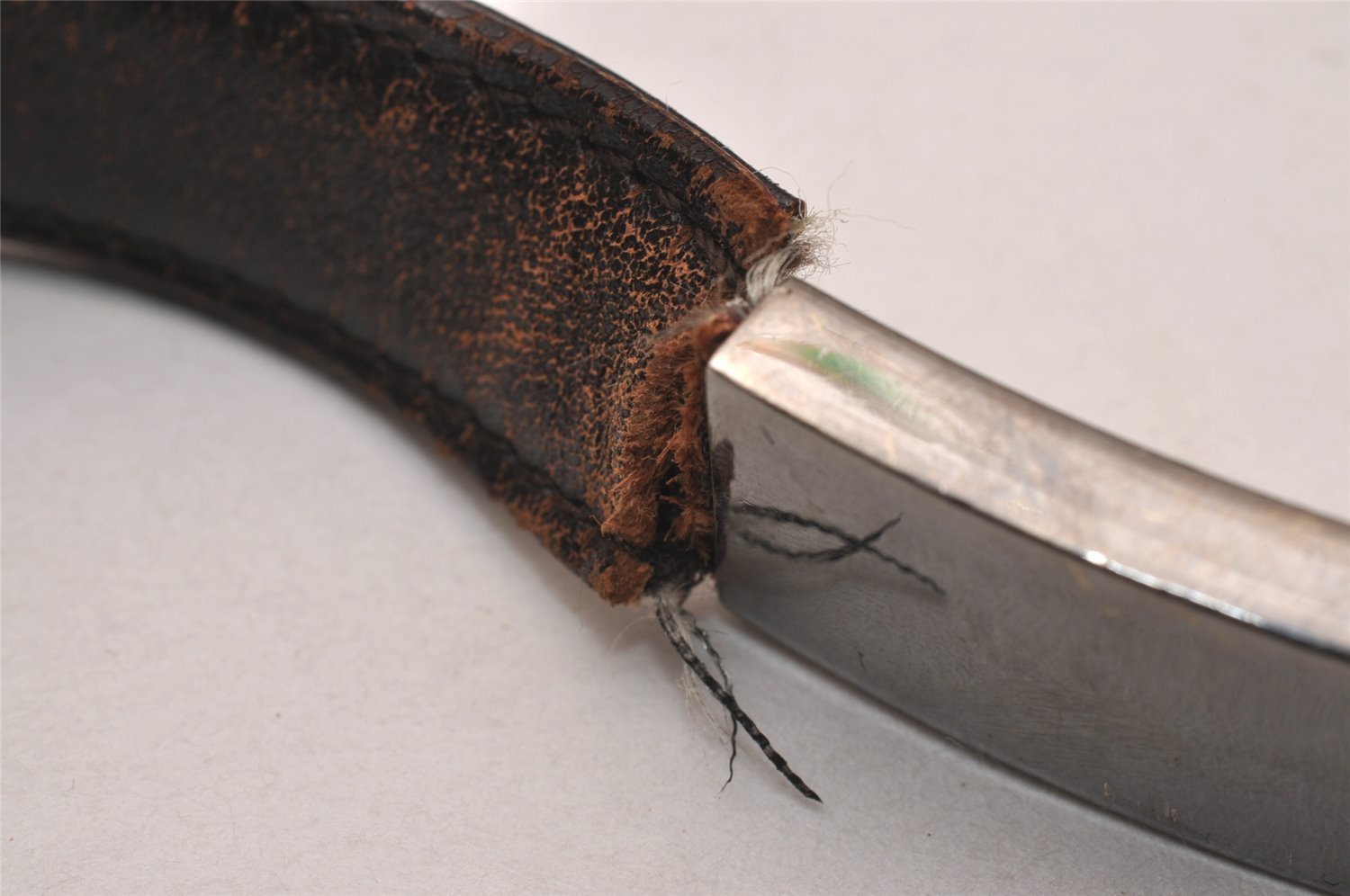 Authentic GUCCI Shoulder Tote Bag GG Suede Leather 0013297 Brown Junk 4665J