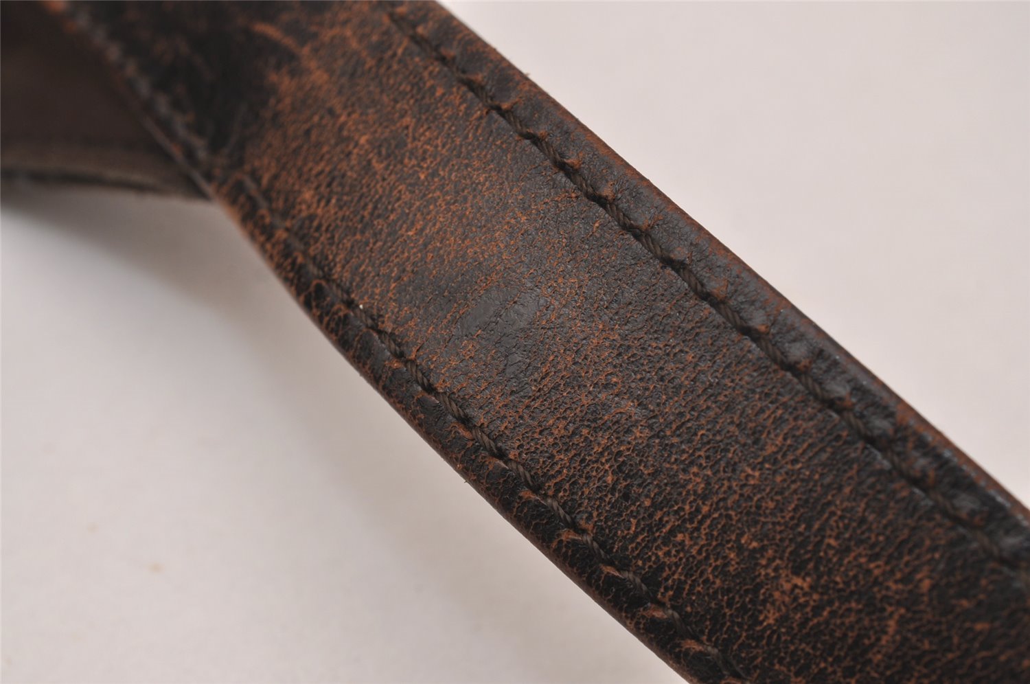 Authentic GUCCI Shoulder Tote Bag GG Suede Leather 0013297 Brown Junk 4665J