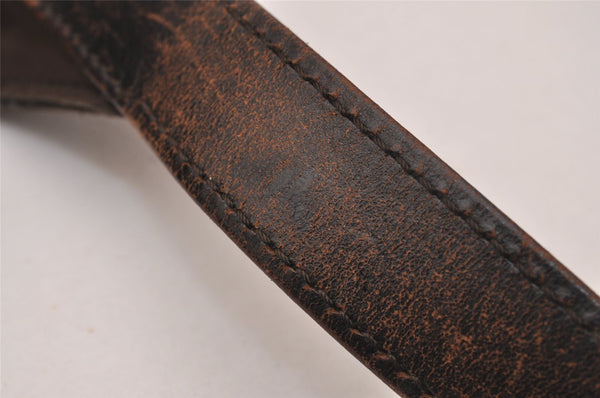 Authentic GUCCI Shoulder Tote Bag GG Suede Leather 0013297 Brown Junk 4665J