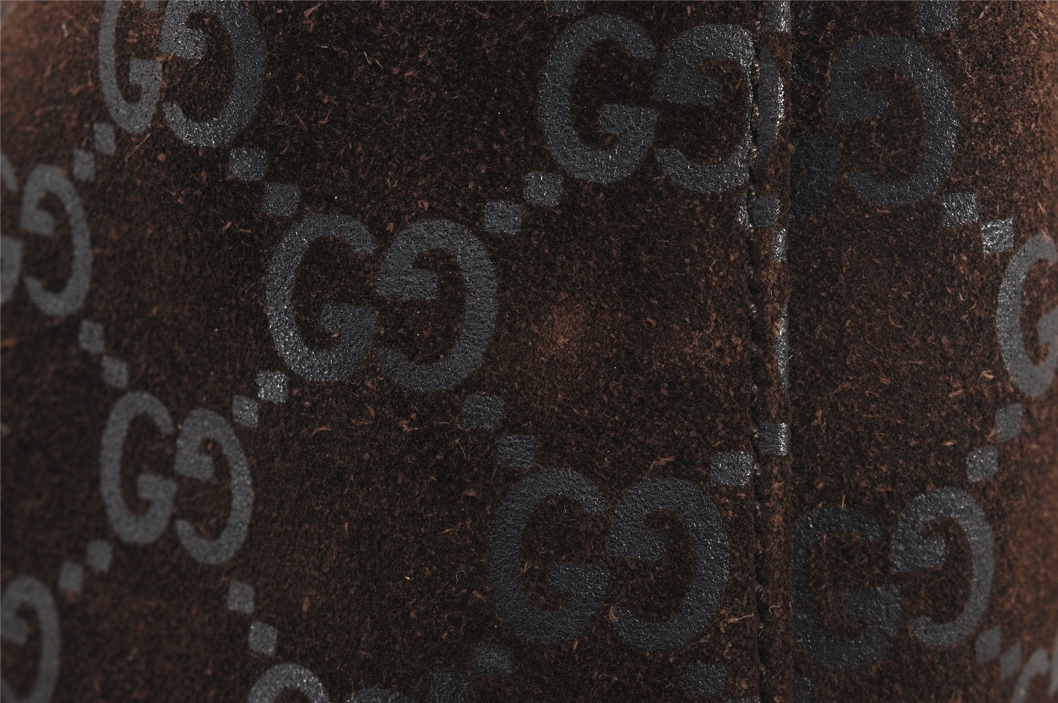 Authentic GUCCI Shoulder Tote Bag GG Suede Leather 0013297 Brown Junk 4665J