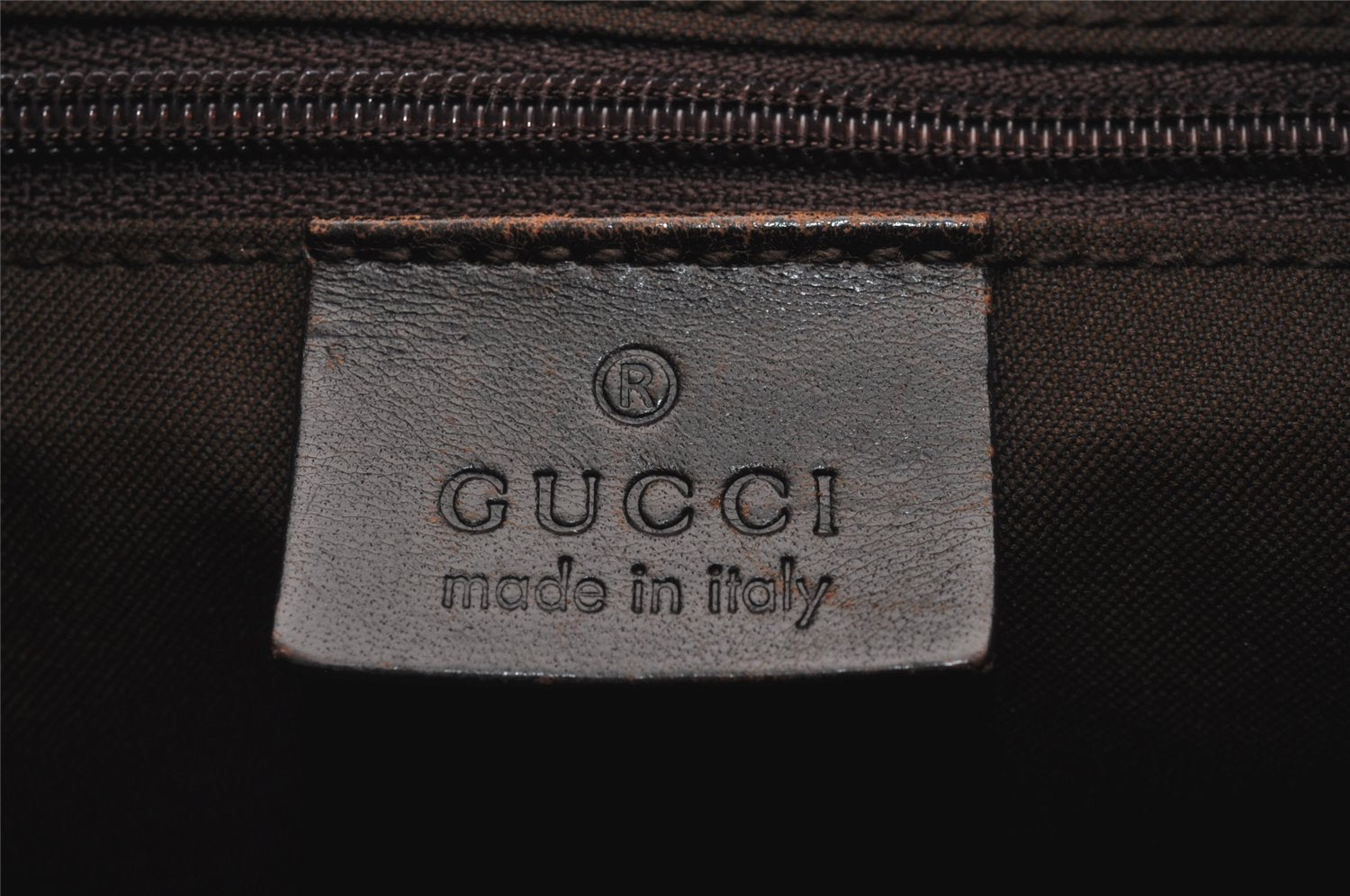 Authentic GUCCI Shoulder Tote Bag GG Suede Leather 0013297 Brown Junk 4665J