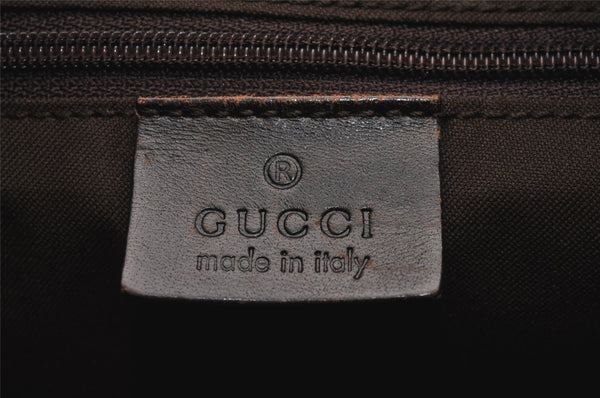 Authentic GUCCI Shoulder Tote Bag GG Suede Leather 0013297 Brown Junk 4665J