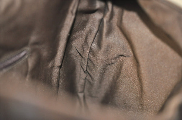 Authentic GUCCI Shoulder Tote Bag GG Suede Leather 0013297 Brown Junk 4665J