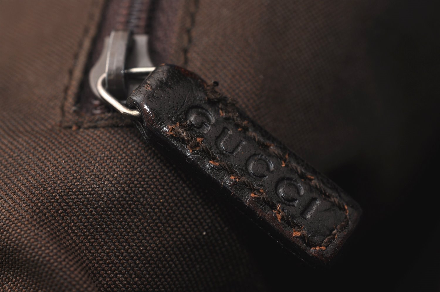 Authentic GUCCI Shoulder Tote Bag GG Suede Leather 0013297 Brown Junk 4665J