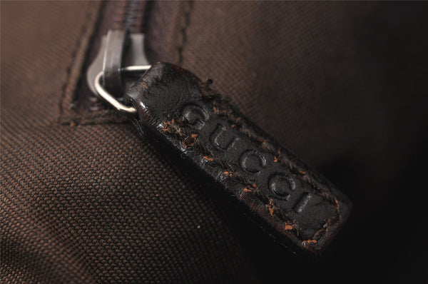 Authentic GUCCI Shoulder Tote Bag GG Suede Leather 0013297 Brown Junk 4665J