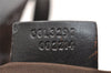 Authentic GUCCI Shoulder Tote Bag GG Suede Leather 0013297 Brown Junk 4665J