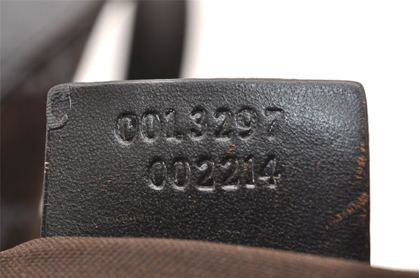 Authentic GUCCI Shoulder Tote Bag GG Suede Leather 0013297 Brown Junk 4665J