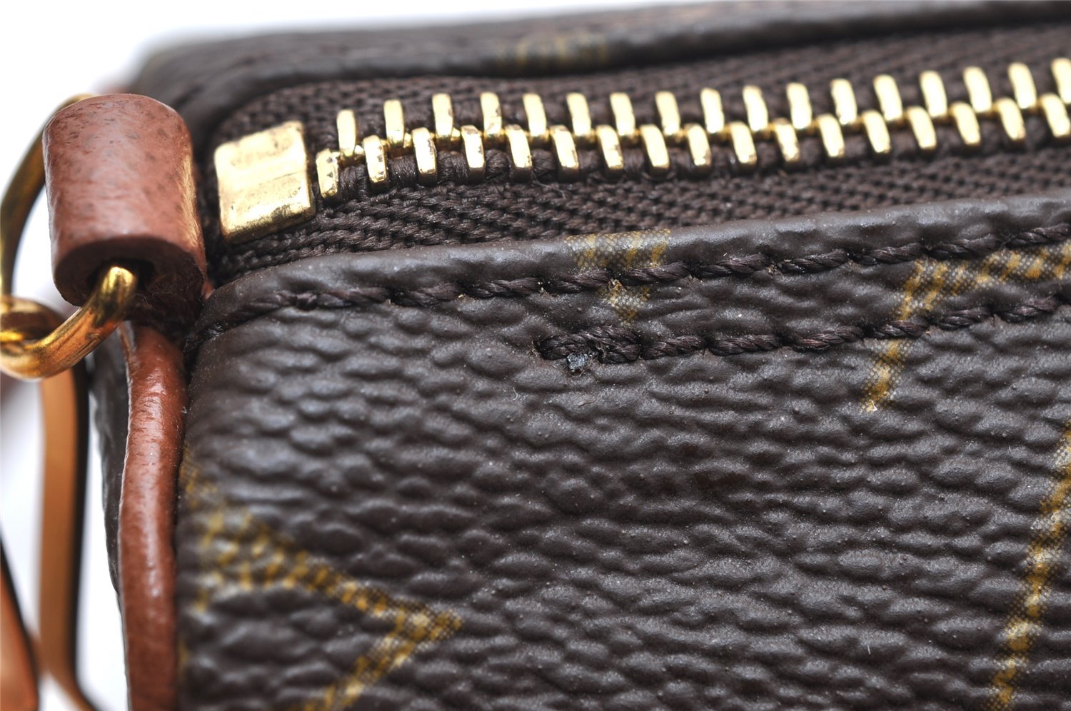 Authentic Louis Vuitton Monogram Papillon Pouch Old Model LV 4665K