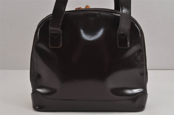 Authentic GUCCI Vintage Bamboo Shoulder Hand Bag Purse Leather Brown Junk 4666J