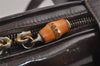 Authentic GUCCI Vintage Bamboo Shoulder Hand Bag Purse Leather Brown Junk 4666J