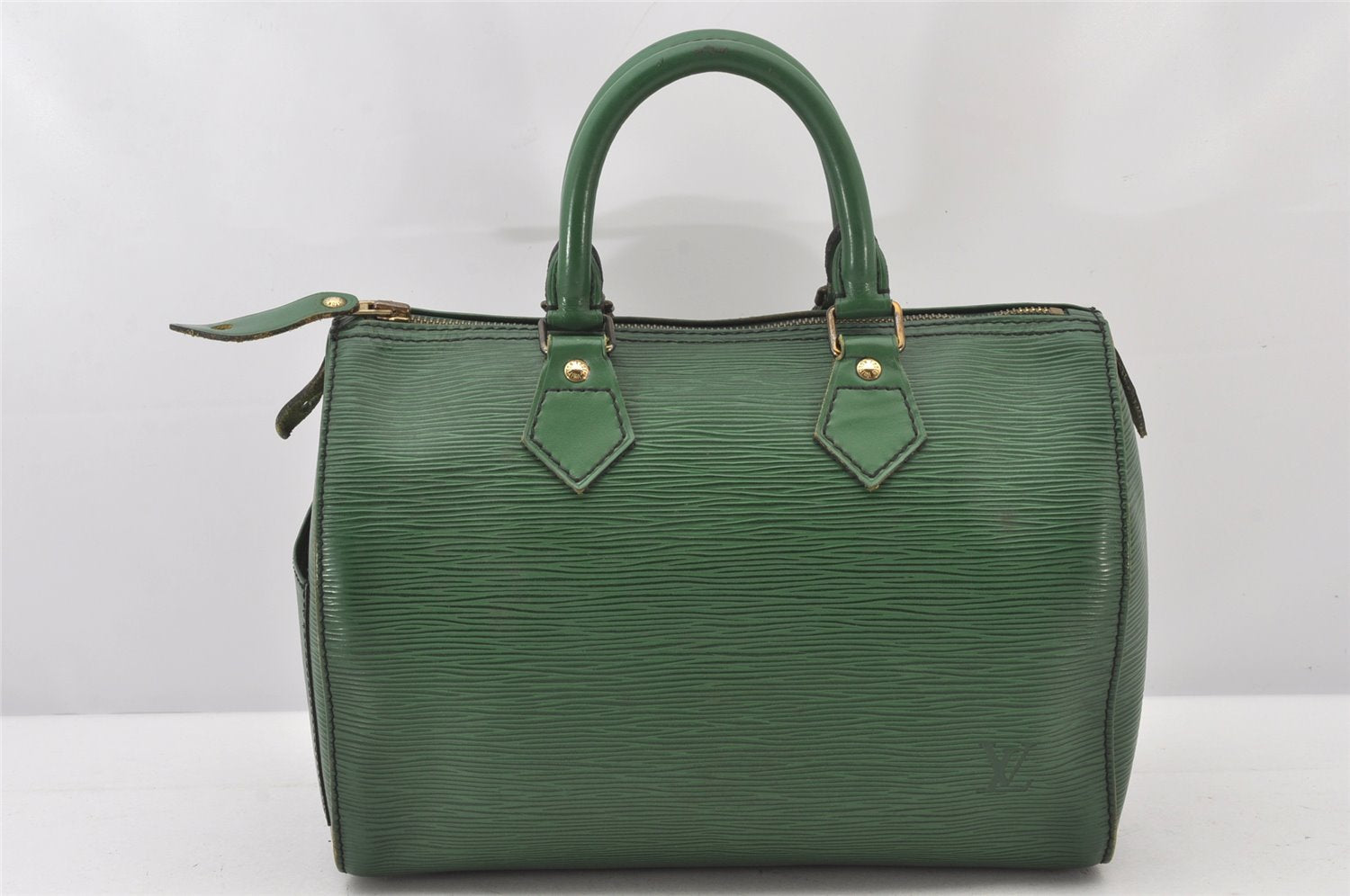 Authentic Louis Vuitton Epi Speedy 25 Hand Boston Bag Green M43014 LV 4666K