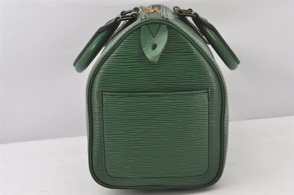 Authentic Louis Vuitton Epi Speedy 25 Hand Boston Bag Green M43014 LV 4666K