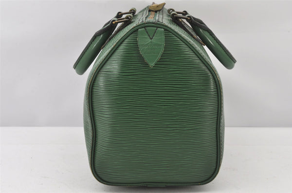 Authentic Louis Vuitton Epi Speedy 25 Hand Boston Bag Green M43014 LV 4666K