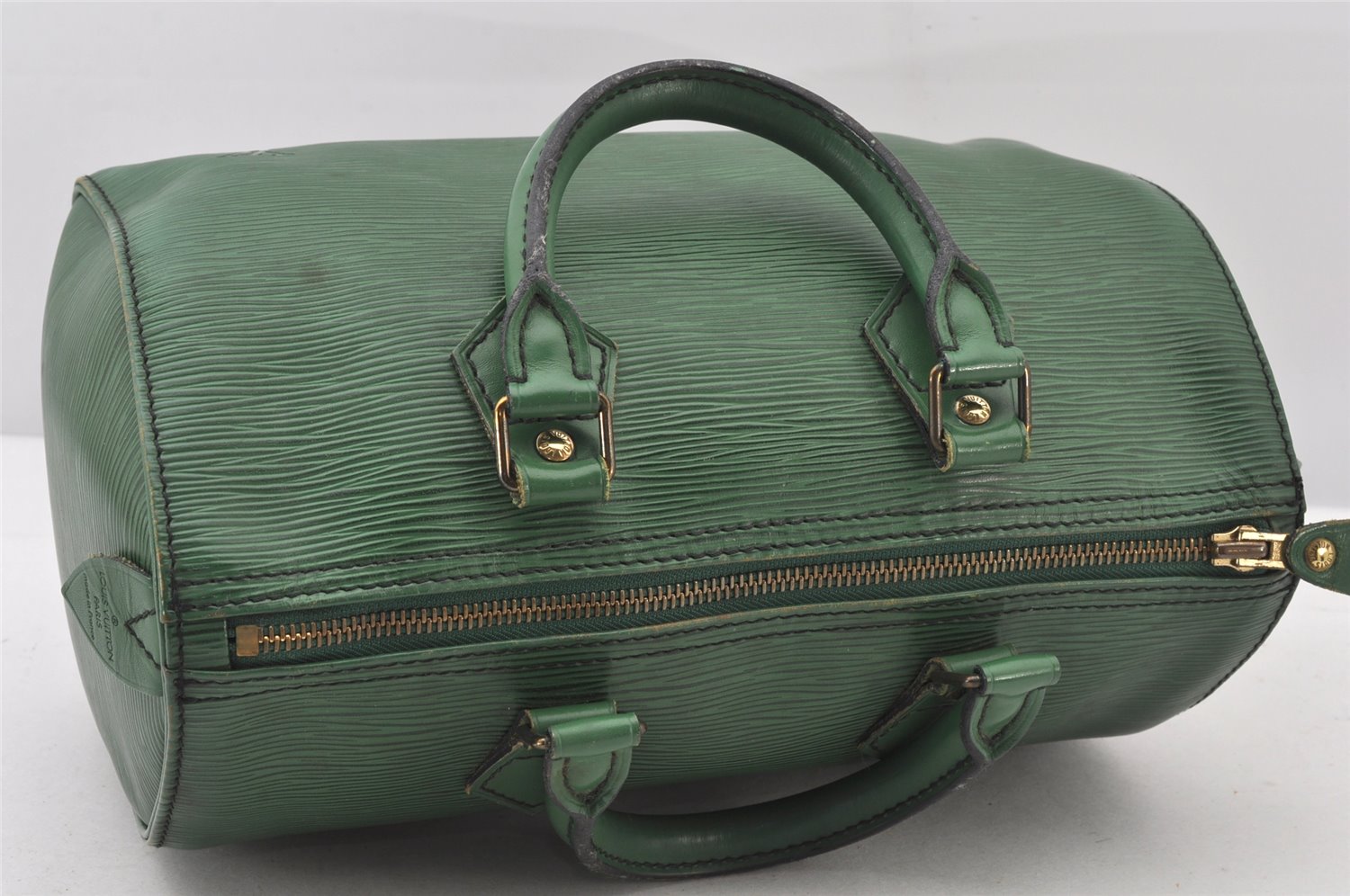 Authentic Louis Vuitton Epi Speedy 25 Hand Boston Bag Green M43014 LV 4666K