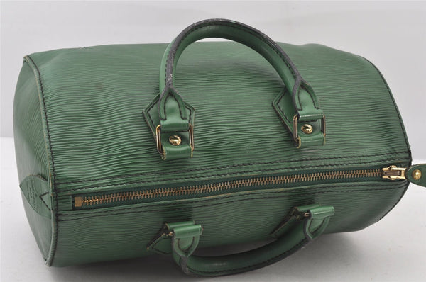 Authentic Louis Vuitton Epi Speedy 25 Hand Boston Bag Green M43014 LV 4666K