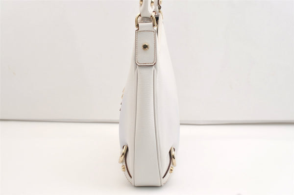 Authentic GUCCI Vintage Abbey Shoulder Hand Bag Purse Leather 130738 White 4667J