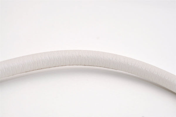 Authentic GUCCI Vintage Abbey Shoulder Hand Bag Purse Leather 130738 White 4667J