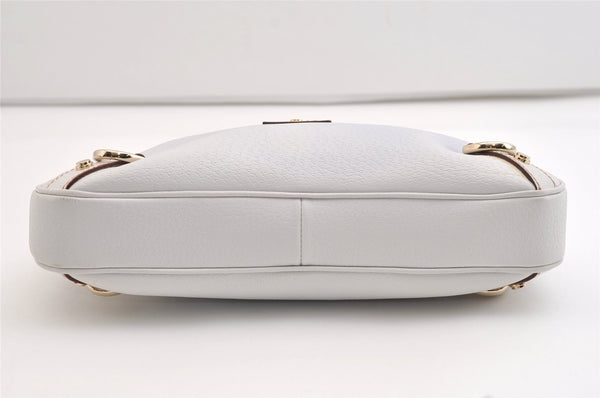 Authentic GUCCI Vintage Abbey Shoulder Hand Bag Purse Leather 130738 White 4667J