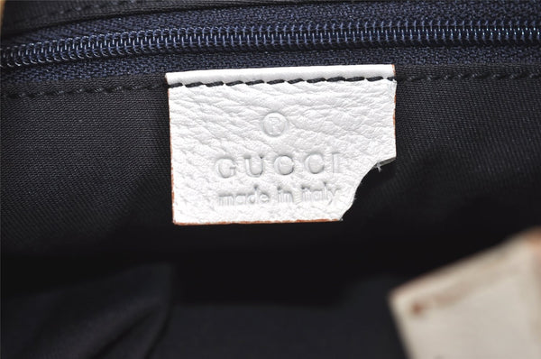 Authentic GUCCI Vintage Abbey Shoulder Hand Bag Purse Leather 130738 White 4667J
