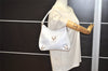 Authentic GUCCI Vintage Abbey Shoulder Hand Bag Purse Leather 130738 White 4667J