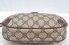 Authentic GUCCI Web Sherry Line Shoulder Cross Bag GG PVC Leather Brown 4668H