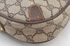 Authentic GUCCI Web Sherry Line Shoulder Cross Bag GG PVC Leather Brown 4668H