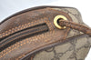 Authentic GUCCI Web Sherry Line Shoulder Cross Bag GG PVC Leather Brown 4668H