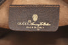Authentic GUCCI Web Sherry Line Shoulder Cross Bag GG PVC Leather Brown 4668H