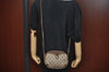 Authentic GUCCI Web Sherry Line Shoulder Cross Bag GG PVC Leather Brown 4668H
