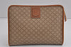 Authentic CELINE Macadam Blason Pattern Clutch Hand Bag PVC Leather Beige 4668J