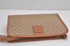 Authentic CELINE Macadam Blason Pattern Clutch Hand Bag PVC Leather Beige 4668J