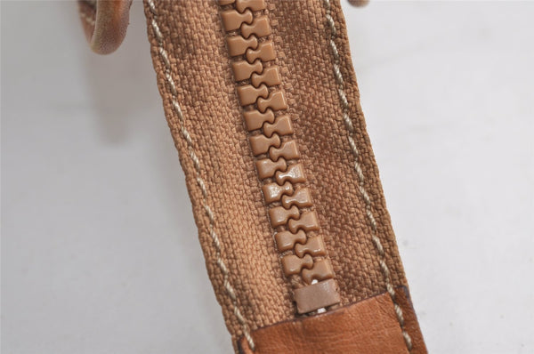 Authentic CELINE Macadam Blason Pattern Clutch Hand Bag PVC Leather Beige 4668J