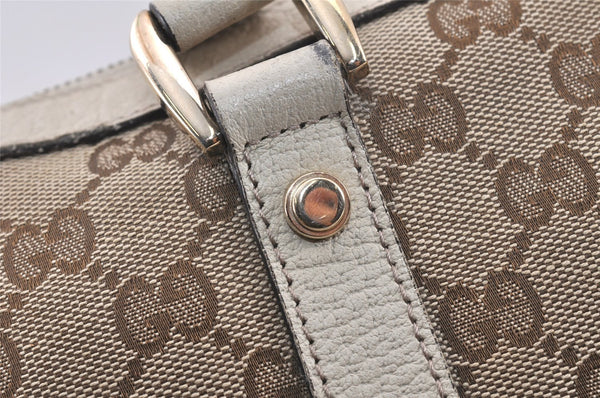 Authentic GUCCI Abbey Shoulder Tote Bag GG Canvas Leather 141470 Brown 4668K