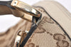 Authentic GUCCI Abbey Shoulder Tote Bag GG Canvas Leather 141470 Brown 4668K
