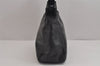 Authentic PRADA Leather Nappa Plastic Shoulder Hand Bag Purse Black 4669J