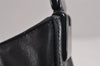 Authentic PRADA Leather Nappa Plastic Shoulder Hand Bag Purse Black 4669J