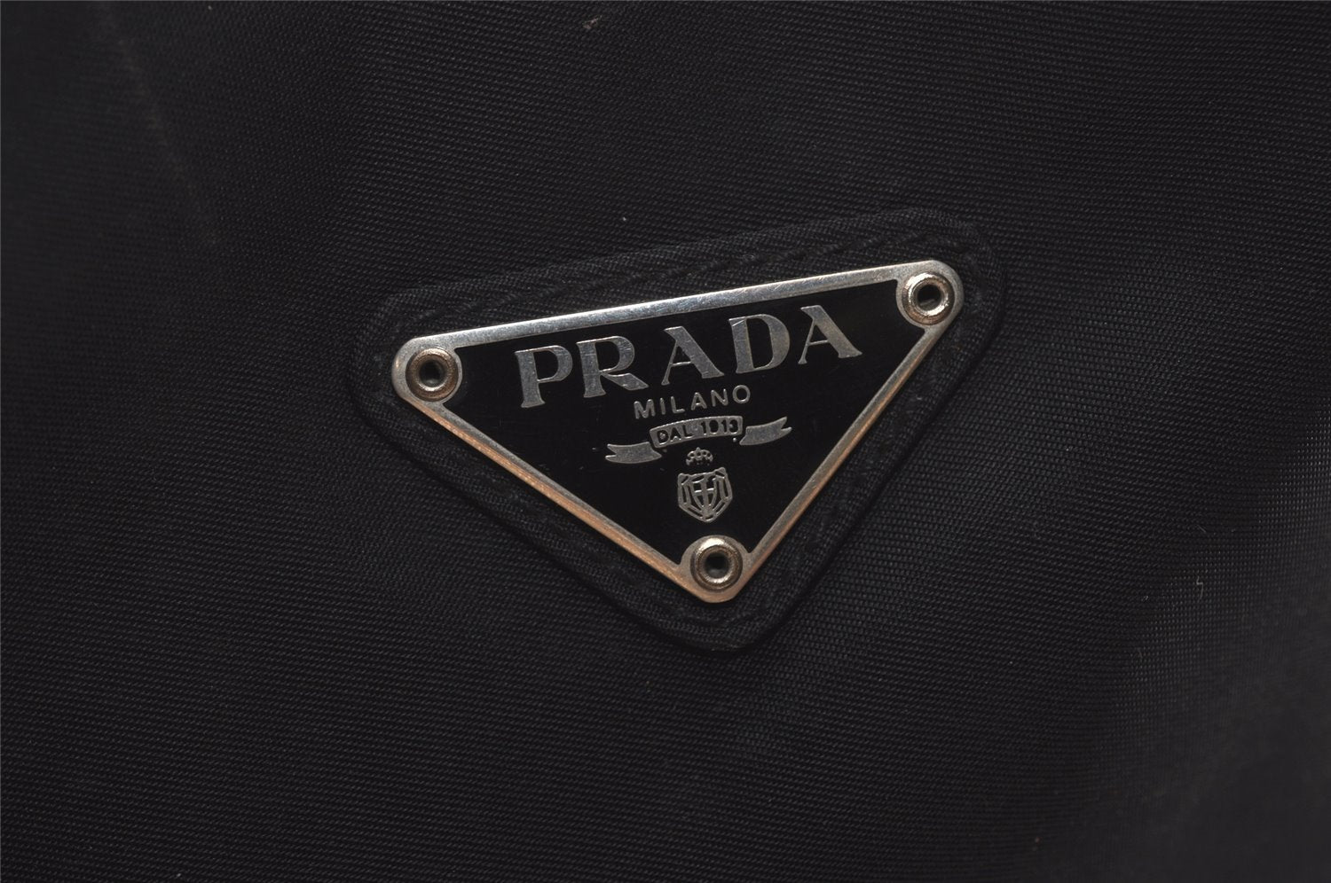 Authentic PRADA Vintage Nylon Tessuto Shoulder Tote Bag Black 4670J