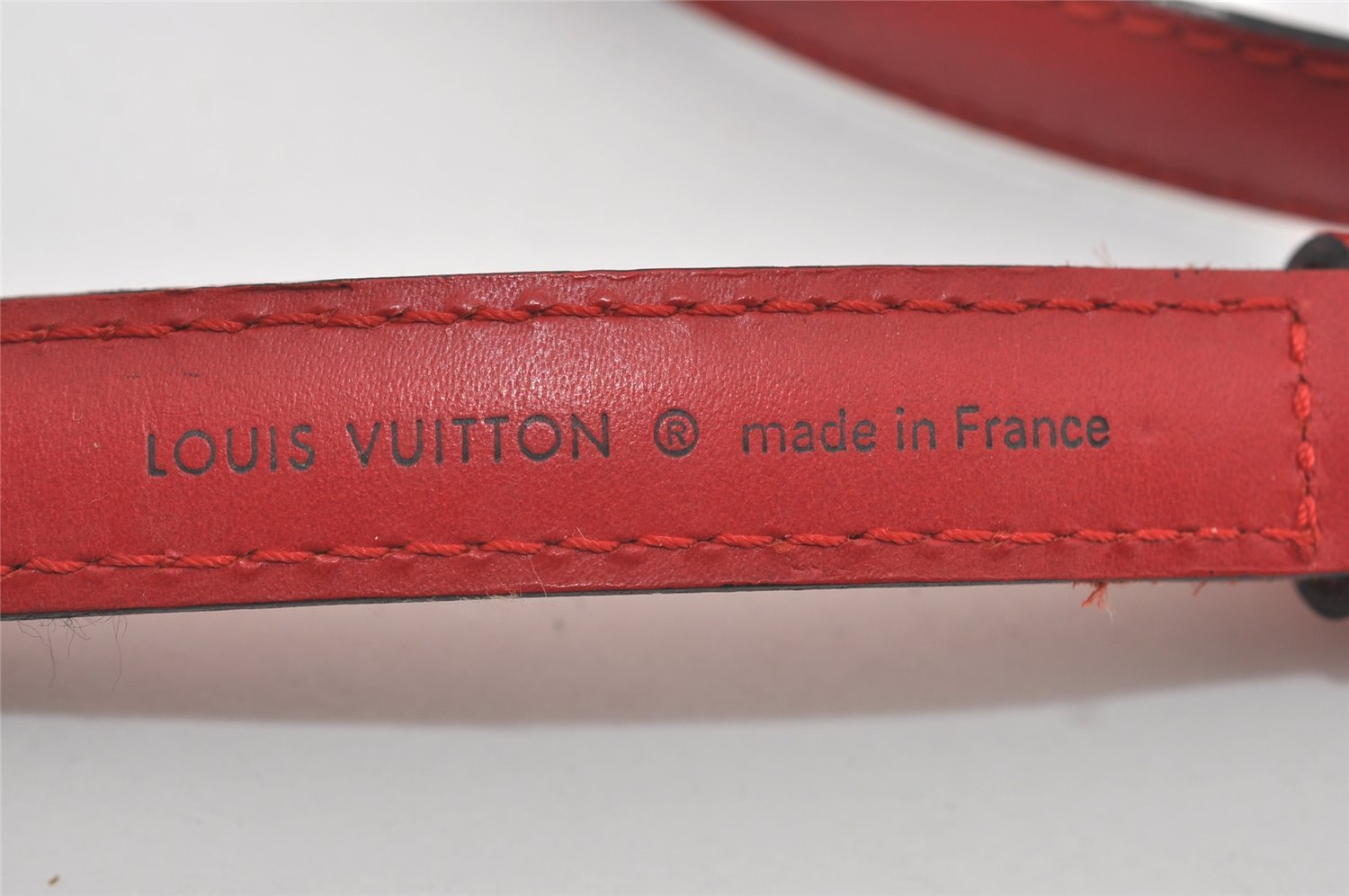 Authentic Louis Vuitton Leather Shoulder Strap Red 40.4-47.2