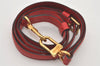 Authentic Louis Vuitton Leather Shoulder Strap Red 40.4-47.2" LV 4671I