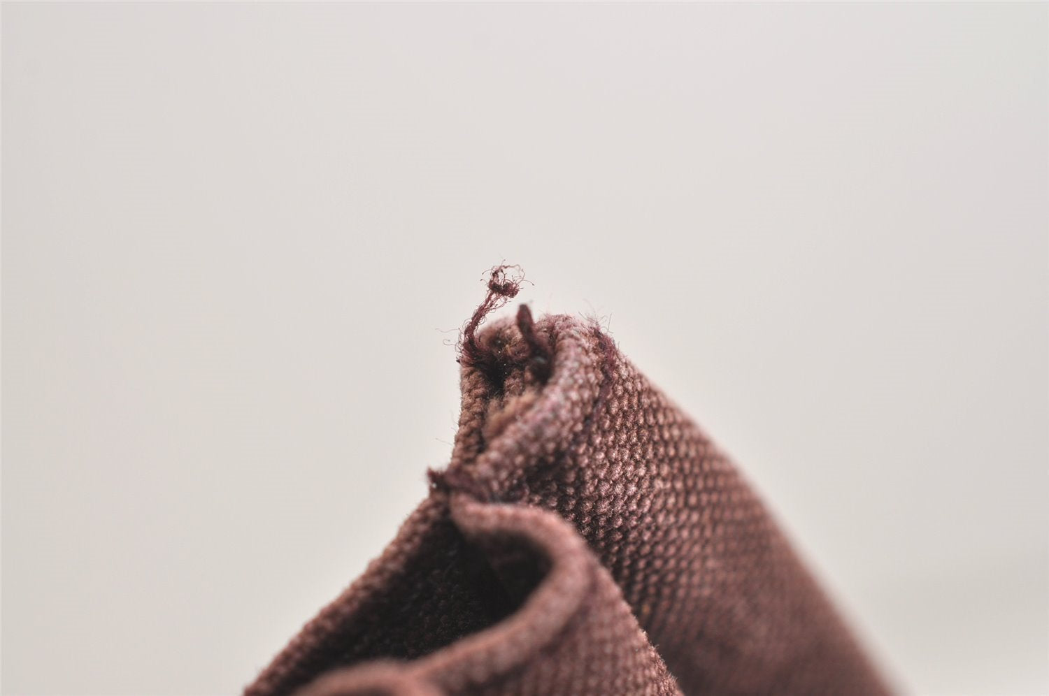 Authentic HERMES Vintage Fourre Tout MM Hand Tote Bag Canvas Wine Red 4671J