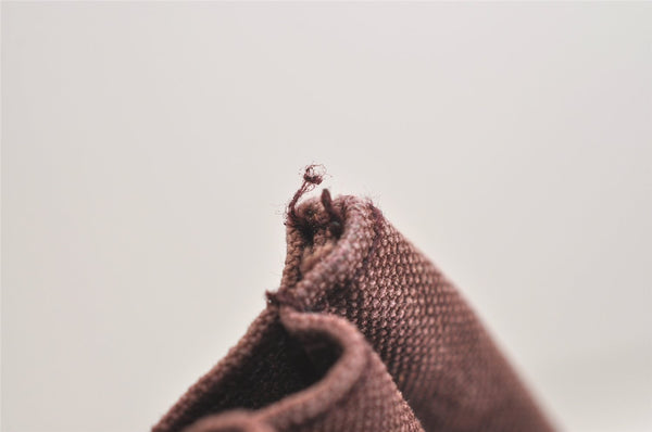 Authentic HERMES Vintage Fourre Tout MM Hand Tote Bag Canvas Wine Red 4671J