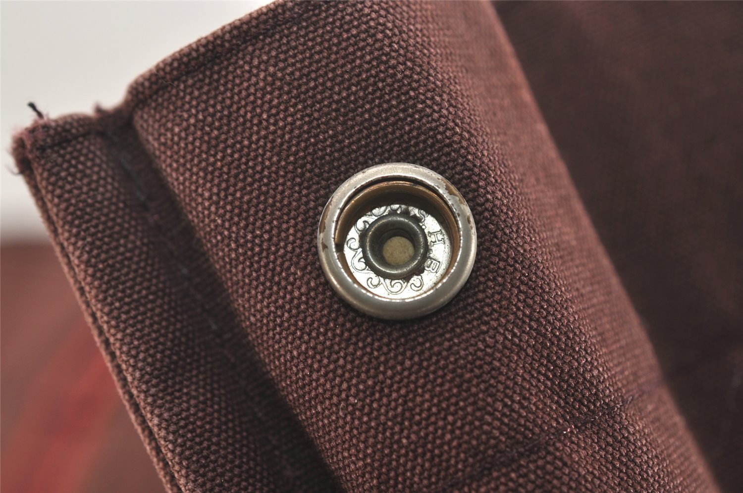 Authentic HERMES Vintage Fourre Tout MM Hand Tote Bag Canvas Wine Red 4671J