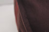 Authentic HERMES Vintage Fourre Tout MM Hand Tote Bag Canvas Wine Red 4671J
