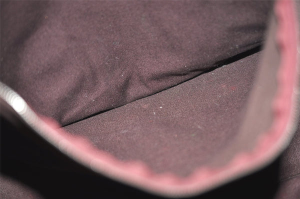 Authentic HERMES Vintage Fourre Tout MM Hand Tote Bag Canvas Wine Red 4671J