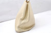 Authentic BURBERRY Vintage Leather Hand Bag Cream White 4671K