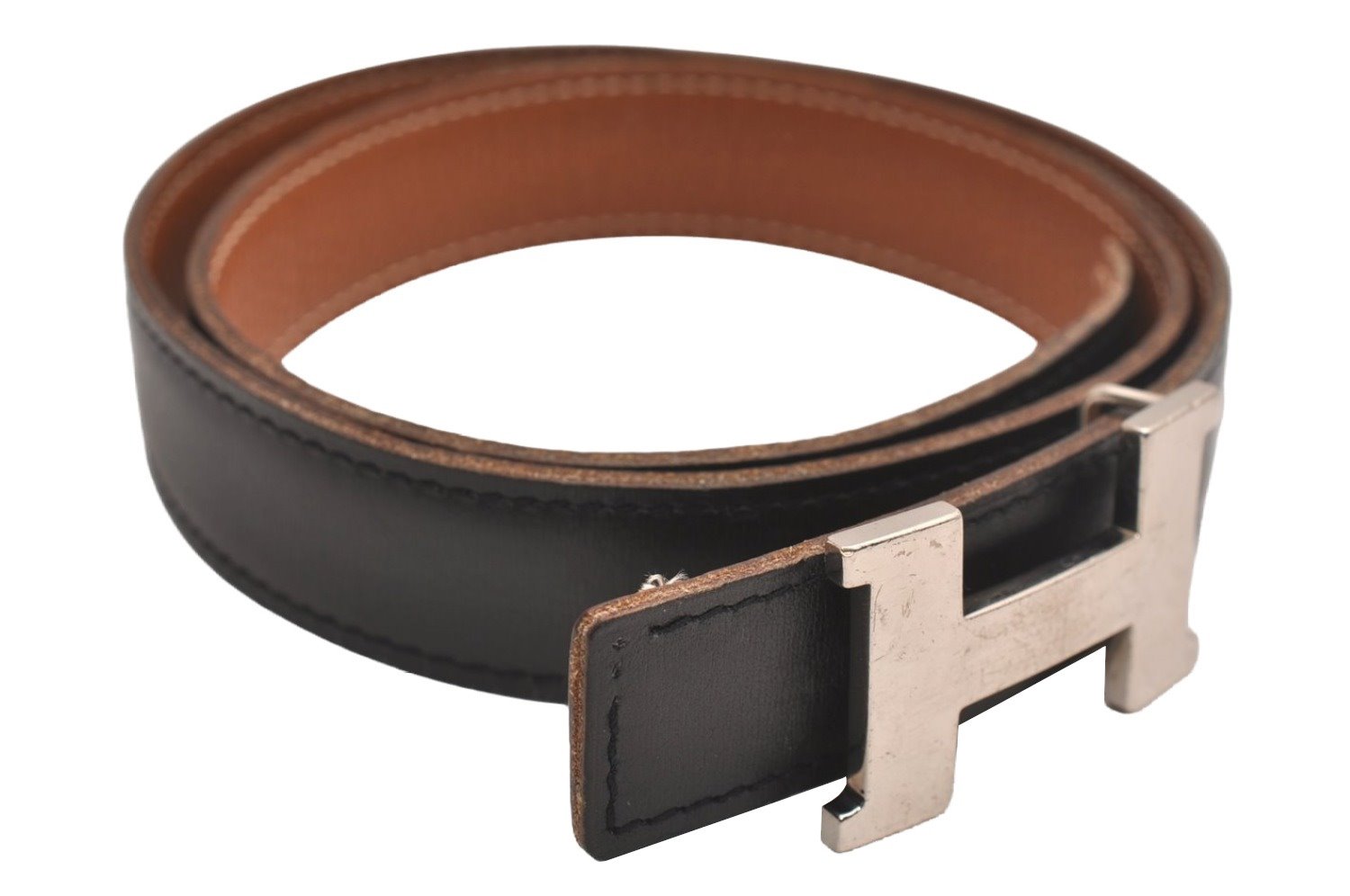 Authentic HERMES Mini Constance Leather Belt Size 65cm 25.6