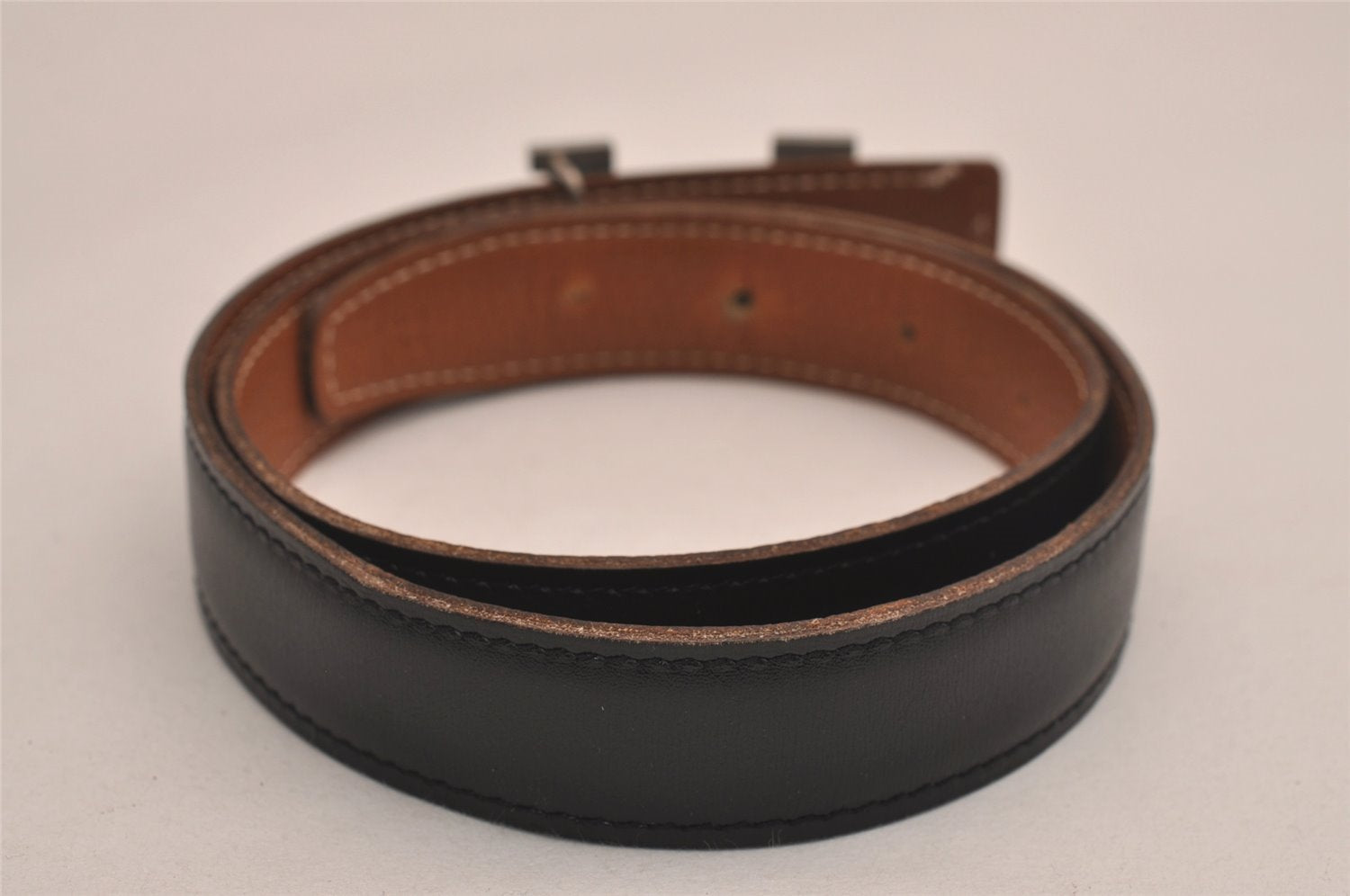 Authentic HERMES Mini Constance Leather Belt Size 65cm 25.6