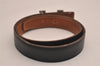 Authentic HERMES Mini Constance Leather Belt Size 65cm 25.6" Black Brown 4672J